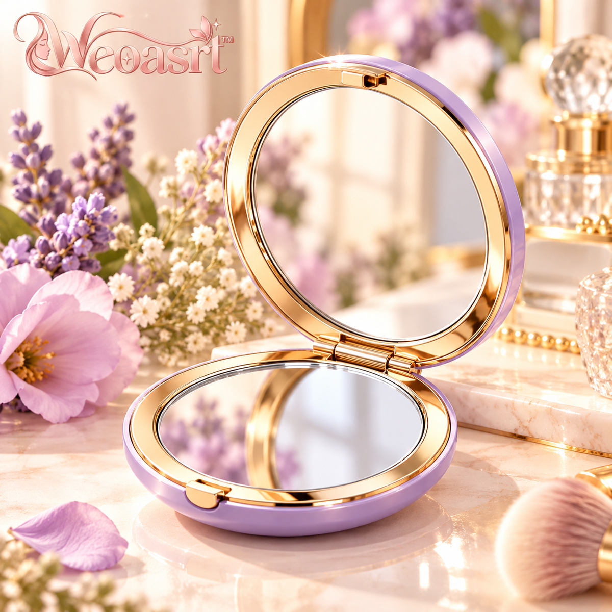 Weoasrt™ Elegant Folding Compact Makeup Mirror