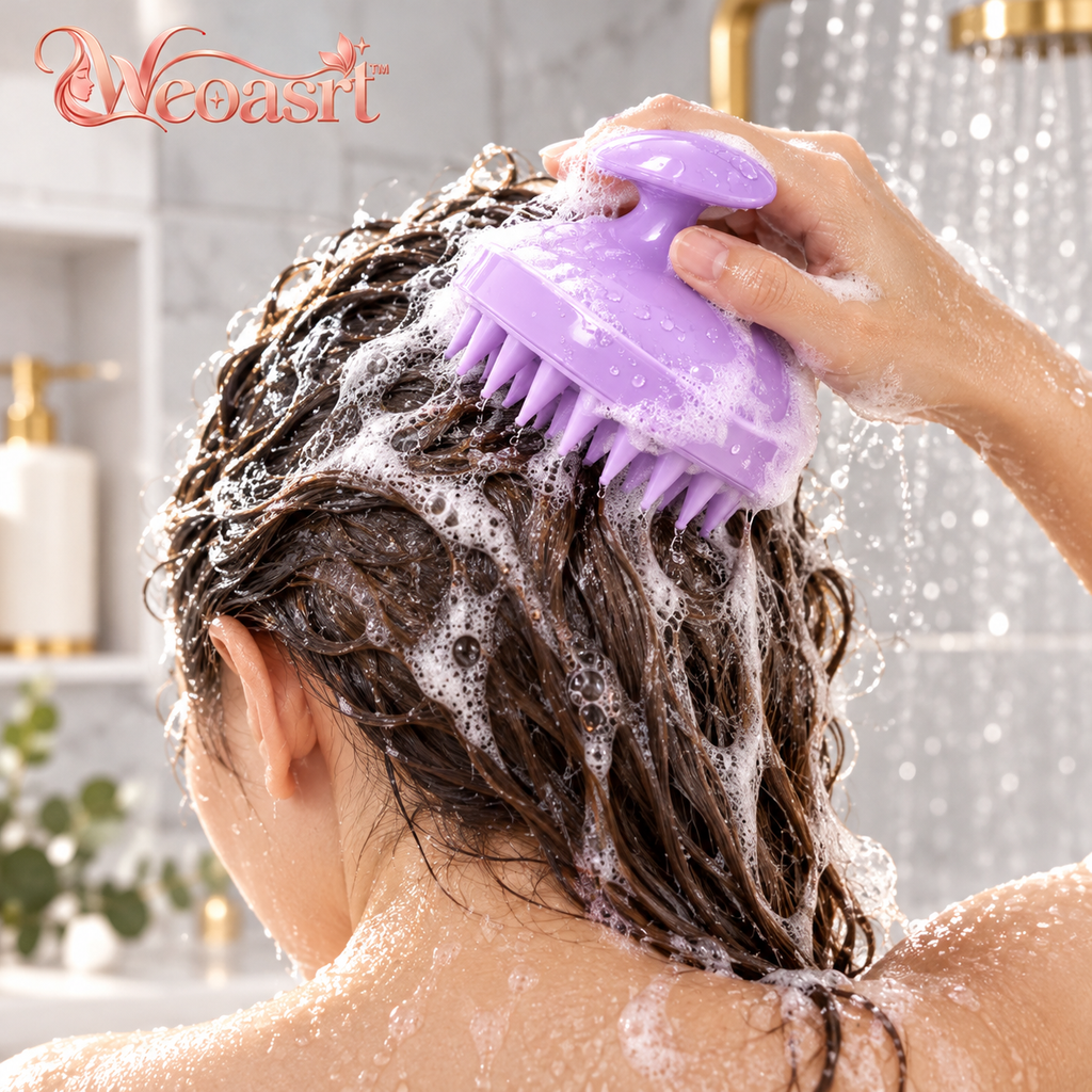 Weoasrt™ Soft Silicone Scalp Massager Shampoo Brush