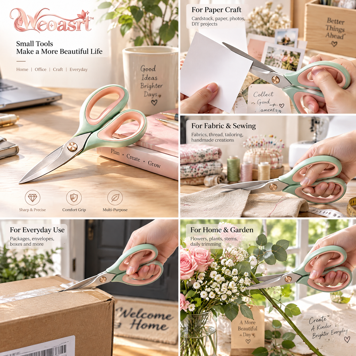 Weoasrt™ Pastel Ergonomic Office Scissors