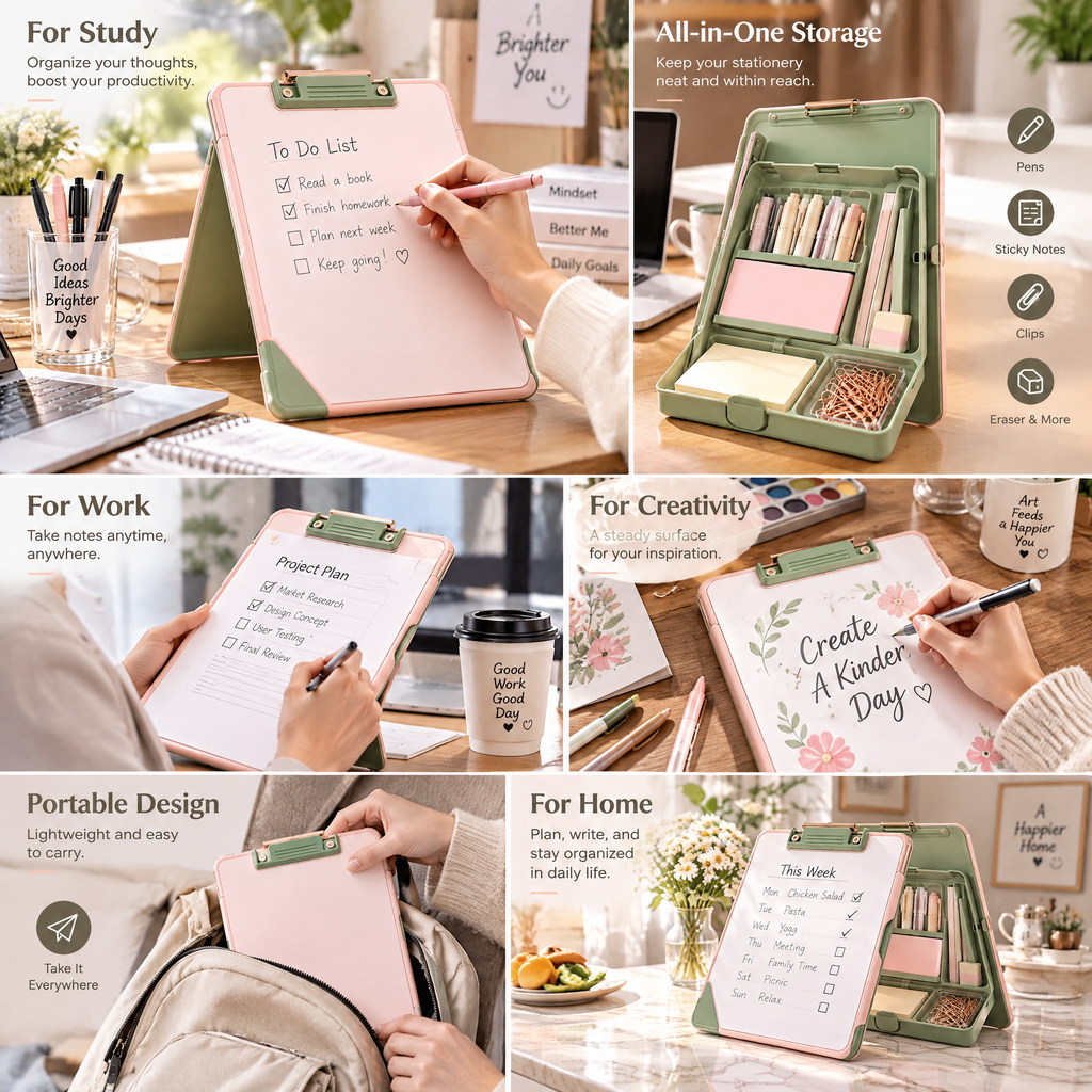 Weoasrt™ Portable Storage Clipboard Organizer