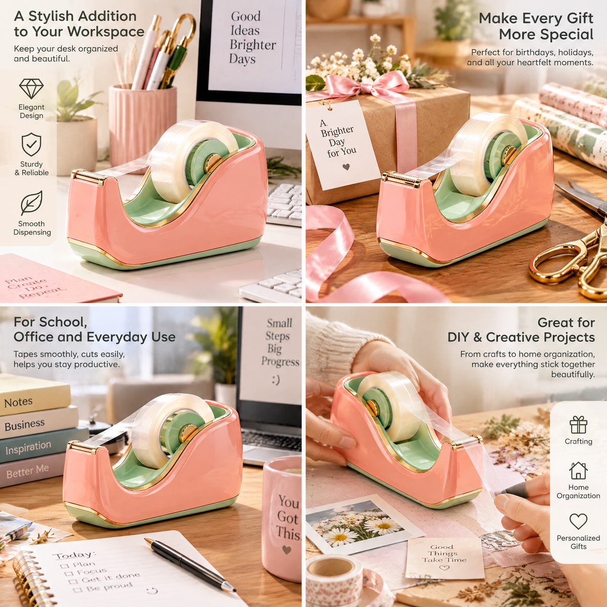 Weoasrt™ Pastel Desktop Tape Dispenser